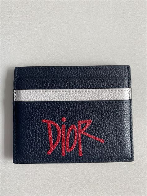 dior stussy cardholder|Designer Card Holders & Slim Wallets for Women .